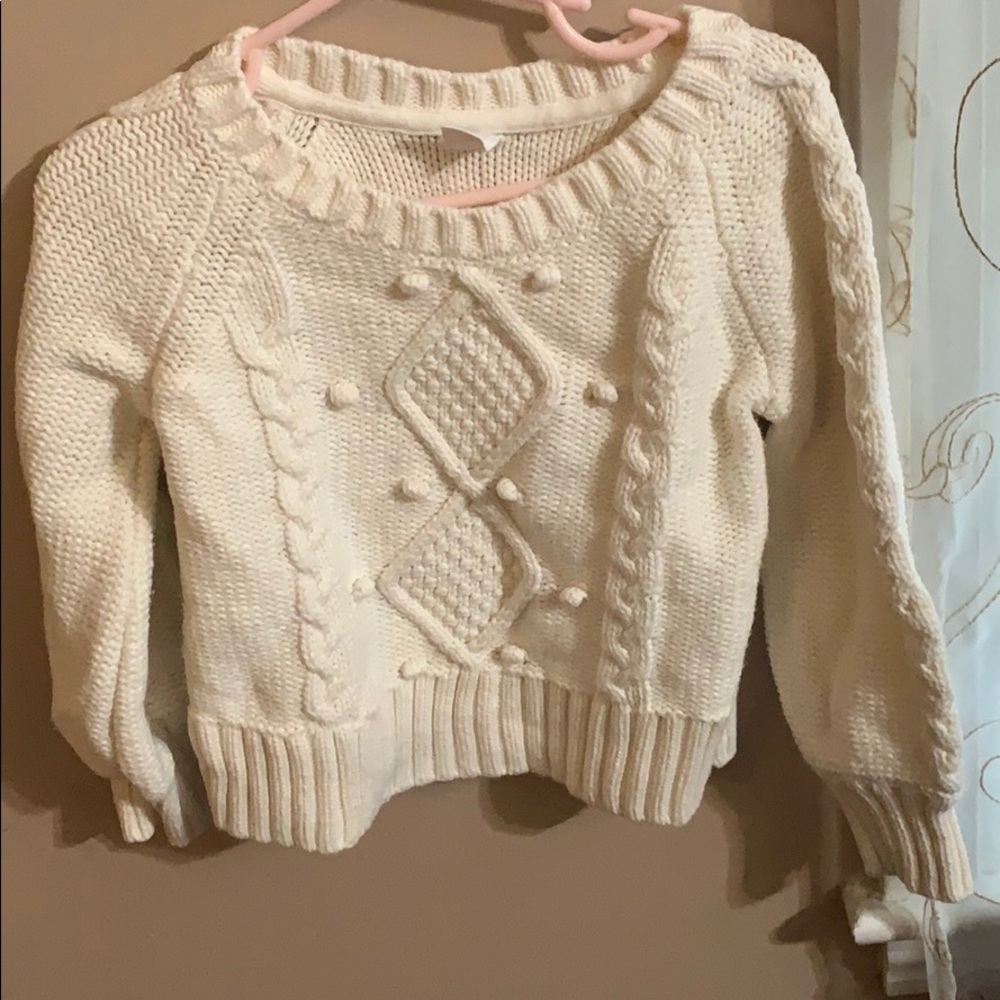 Baby gap 3t white heavy knit sweater